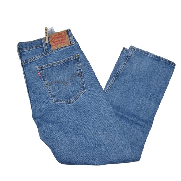 Levis 505 Men's Stonewash Jeans Tag Size 38x30 Actual Size 36x30 Straight Leg - Picture 6 of 7